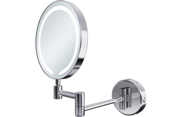 Cadwell Round LED Cosmetic Mirror - Chrome