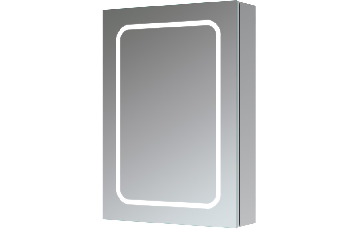 Stanborough 500mm 1 Door Front-Lit LED Mirror Cabinet