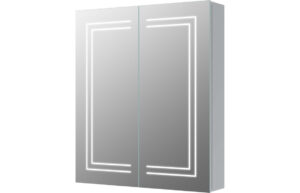 Clothhall 600mm 2 Door Front-Lit LED Mirror Cabinet