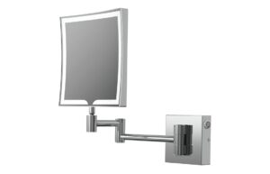 Cadwell Square LED Cosmetic Mirror - Chrome