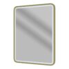 Charlton 600mm Rectangle Front-Lit LED Mirror - Brushed Brass