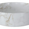 Lismore 355mm Ceramic Round Washbowl & Waste - Marble Effect