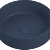 Lismore 355mm Ceramic Round Washbowl & Waste - Matt Deep Blue