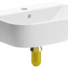 Canterbury 450x320mm 1TH Cloakroom Basin & Brushed Brass Bottle Trap