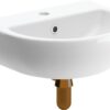 Thirlmere 450x400mm 1TH Cloakroom Basin & Brushed Bronze Bottle Trap