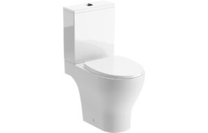 Lonsdale Rimless Short Projection Close Coupled Open Back WC & Soft Close Seat