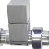 Square Chrome Radiator Valves - Straight