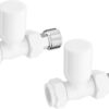Patterned White Radiator Valves - Straight