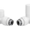 Patterned White Radiator Valves - Corner