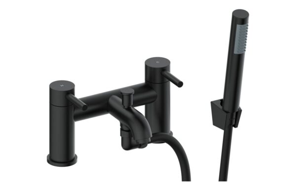Fulton Bath/Shower Mixer & Bracket - Matt Black