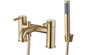Fulton Bath/Shower Mixer & Bracket - Brushed Brass