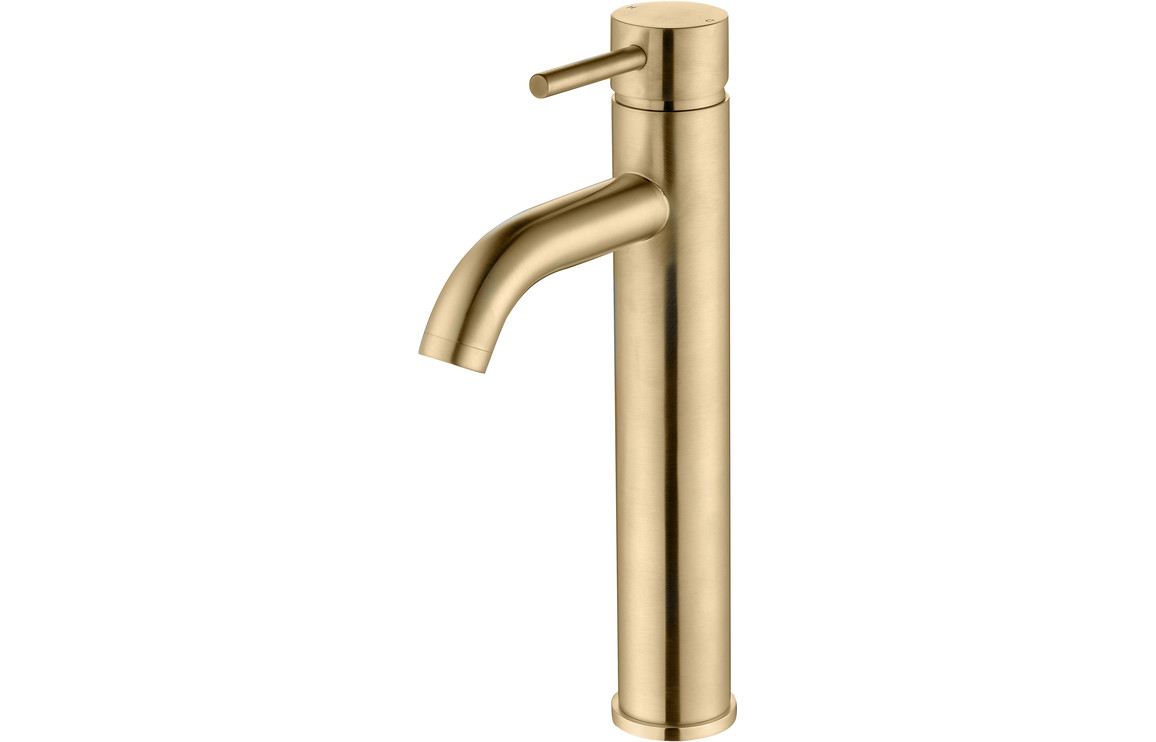 Fulton Tall Basin Mixer - Brushed Brass