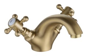 Tates Basin Mixer & Pop Up Waste - Brushed Brass