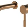 Fulton 155mm Wall Mounted Basin Mixer - Brushed Bronze