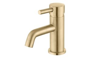 Fulton Cloakroom Basin Mixer & Waste - Brushed Brass