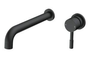 Fulton 220mm Wall Mounted Basin Mixer - Matt Black