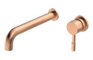 Fulton 220mm Wall Mounted Basin Mixer - Brushed Bronze