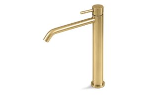 Vema Tiber Tall Basin Mixer - Brushed Brass
