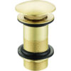 Unslotted Mushroom Basin Waste (1 1/4") - Brushed Brass