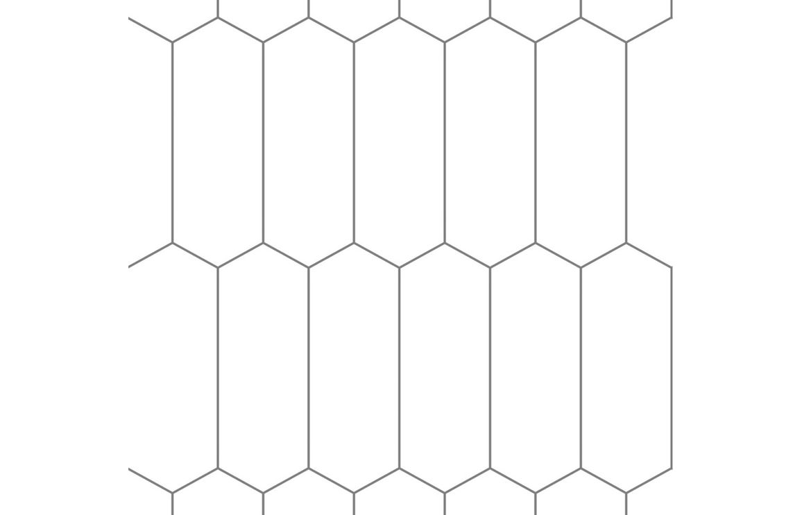 Fibo Urban - Denver White (Elongated Hexagonal) - Single