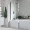 Ramsdell L Shape 1700x850x560mm 0TH Shower Bath Pack (LH) - Chrome