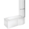Orwell P Shape 1700x850x560mm 0TH Shower Bath Pack (RH)
