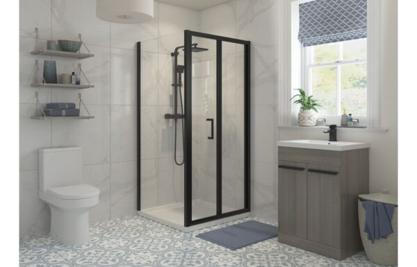 Aqua Silver 900mm Side Panel - Matt Black