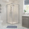 Aqua Silver 900mm Corner Entry Door - Chrome