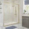 Aqua Silver 1500mm Sliding Door - Brushed Brass