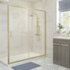 Aqua Silver 700mm Side Panel - Brushed Brass