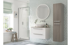 Aqua Gold 800mm Pivot Door - Chrome