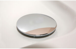 Low Profile Tray Waste & Cover - Chrome