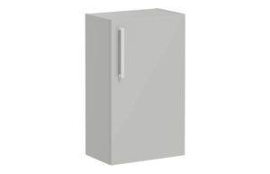 VitrA Root Flat 40cm 1 Door Slim Lower/Base Unit (RH Hinge) - Shiny Pearl Grey