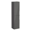 VitrA Root Flat 40cm 2 Door Tall Unit (LH Hinge) - Anthracite High Gloss