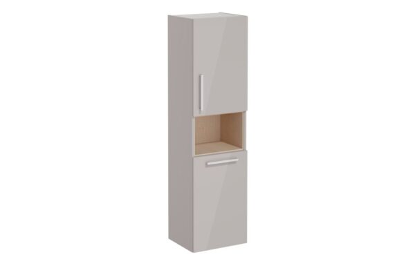 VitrA Root Flat 40cm 2 Door Semi-Tall Unit w/Laundry Basket (RH Hinge) - Bright Sahara Beige