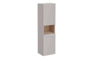 VitrA Root Flat 40cm 2 Door Semi-Tall Unit w/Laundry Basket (LH Hinge) - Bright Sahara Beige