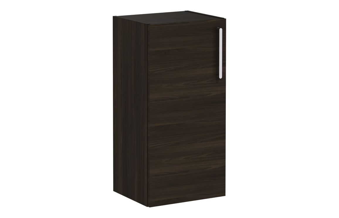 VitrA Root Flat 40cm 1 Door Lower/Base Unit (LH Hinge) - Walnut