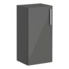 VitrA Root Flat 40cm 1 Door Lower/Base Unit (LH Hinge) - Anthracite High Gloss