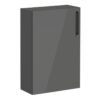 VitrA Root Flat 55cm 1 Door Slim Lower/Base Unit (LH Hinge) - Anthracite High Gloss