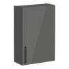 VitrA Root Flat 60cm 1 Door Upper/Wall Unit (RH Hinge) - Anthracite High Gloss