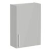 VitrA Root Flat 60cm 1 Door Upper/Wall Unit (RH Hinge) - Shiny Pearl Grey