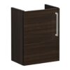 VitrA Root Flat 40cm 1 Door Wall Hung Slim Washbasin Unit (LH Hinge) - Walnut