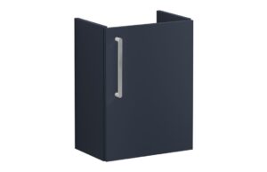VitrA Root Flat 40cm 1 Door Wall Hung Slim Washbasin Unit (RH Hinge) - Matt Dark Blue