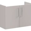 VitrA Root Flat 80cm 2 Door Wall Hung Slim Washbasin Unit - Bright Sahara Beige