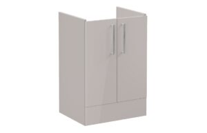 VitrA Root Flat 60cm 2 Door Floor Standing Washbasin Unit - Bright Sahara Beige