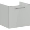 VitrA Root Flat 60cm 1 Drawer Washbasin Unit - Shiny Pearl Grey