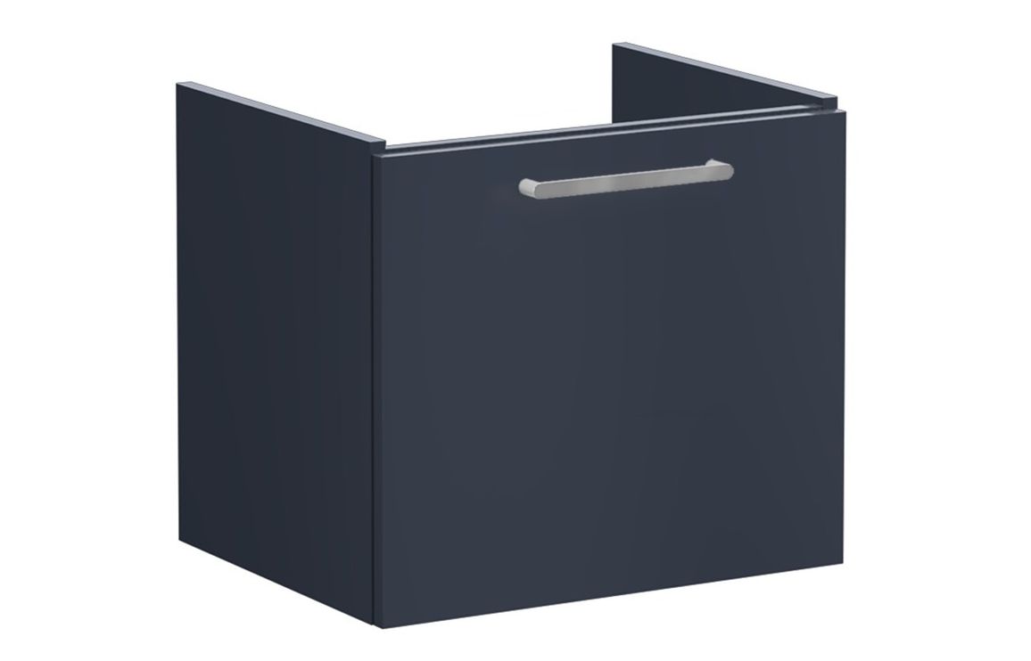 VitrA Root Flat 60cm 1 Drawer Washbasin Unit - Matt Dark Blue