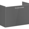 VitrA Root Flat 80cm 1 Drawer Washbasin Unit - Anthracite High Gloss