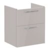 VitrA Root Flat 60cm 2 Drawer Washbasin Unit - Bright Sahara Beige