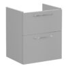 VitrA Root Flat 60cm 2 Drawer Washbasin Unit - Matt Rock Grey